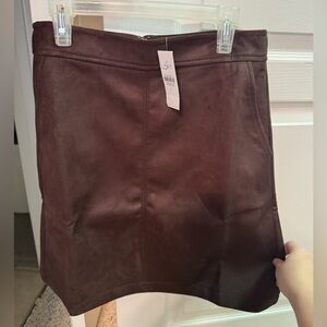 LOFT Women's Rich Brown Mini Skirt
